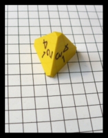 Dice : Dice - 4D - Precision Opaque Yellow With Black Numbers